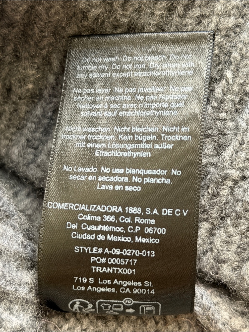 Anine Bing Kendrick Sweater University Paris In Charcoal Wool Cashmere Size S - Picture 9 of 9
